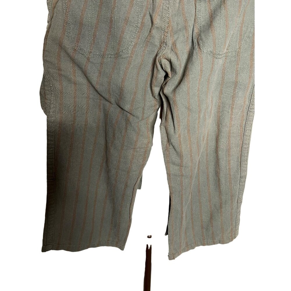 Ci Sono Women’s capris green orange cargo linen summer - Picture 8 of 10